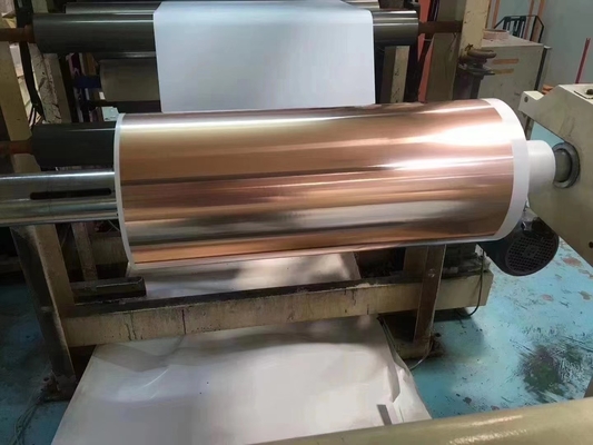 0.015mm رقائق النحاس المدلفنة لبطارية السيارة الكهربائية الهجينة المتوازية